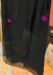 Lucknow Chikankari Black Dupatta / Stole