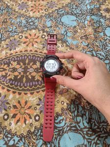 Sporty Digital Watch - Red