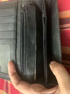 Black Leather Textured Wallet