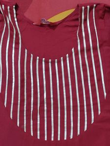 Red kurta and sharara set (without dupatta)