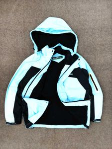 Light Blue Hooded Ski Jacket
