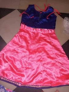 Beautiful Pink &amp; Blue Lehenga Choli