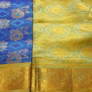 Blue silk saree from RMkv Chennai