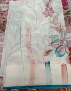 Hand Painted saree with Glitter