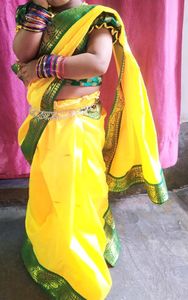 yellow saree for kids