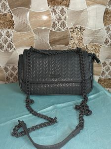 Stylish Dark Grey Chain Sling Bag