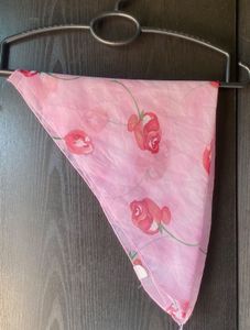 Pink Floral Scarf