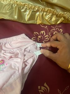 Cute Pink Briefs with Floral Embroidery