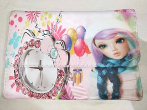 Cute Doll &amp; Clock Wallet
