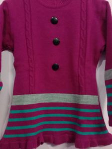 Woolen Sweater Top For College Girls