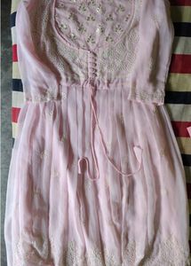 Elegant Pink Kurtha