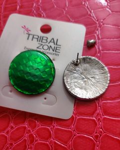 🆕 Glass Finish Jade Green Studs