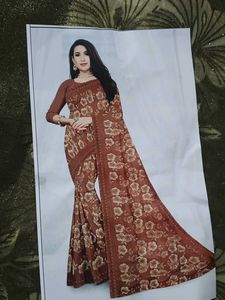 Beautiful Floral Print Saree