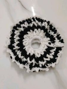Black and White Scrunchie