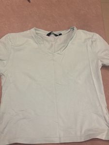 Light Blue V-Neck T-Shirt