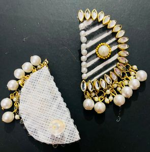 Fancy Party Wear Fabric Earrings