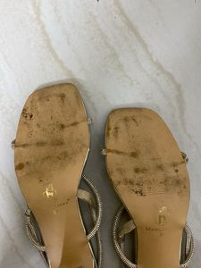 MARC LOIRE Gold Block Heels