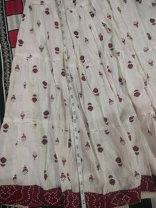 Bohemian  Print Cotton Skirt and matching du