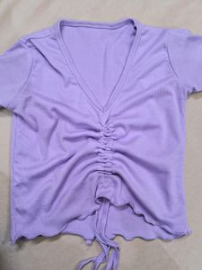 Women's Korean Drawstring Crop Top