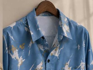 blue crinkled shirt