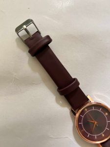 Elegant Brown Leather Strap Watch