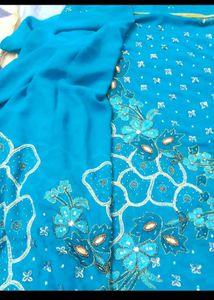 Full Embroidered Saree For Festival