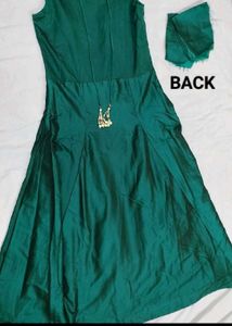 Elegant Green Emborided Ethnic Gown
