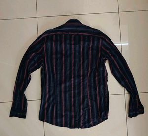LOUIS PHILLIPE Men's Striped Button-Up Shirt