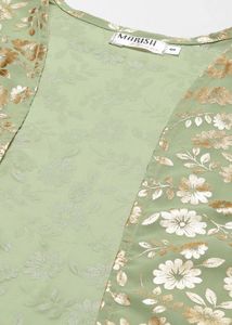 Stylish Green Ethnic Skirt Set