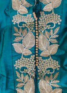 Beautiful Teal Embroidered gown