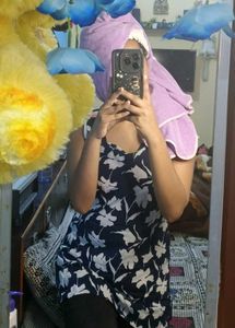 Stylish Blue Floral short kurti top