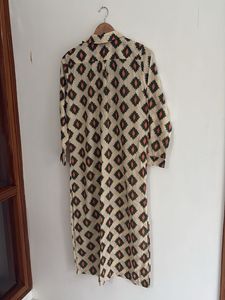 Boho Diamond Print Shirt Dress