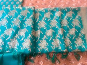 Pure Banarasi salwar kameez material with Dupatta