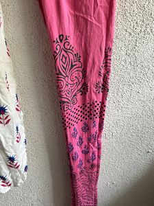 Flawless Set Of 2- Cotton Kurti+ Leggings