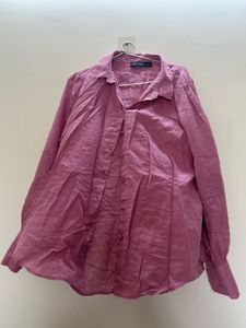 Chic Pink Embroidered Button-Up Shirt