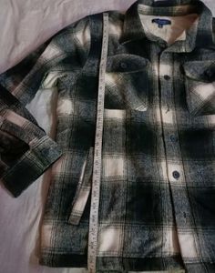 Cozy Plaid Sherpa Lined Jacket, wollen jacket for