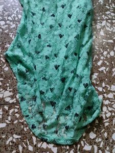 green colour net stylish top