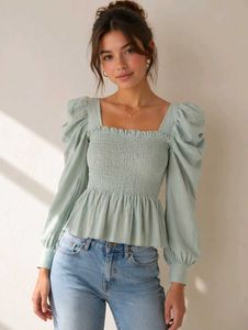 Chic Smocked Peplum Top