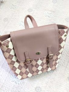 Chic Argyle Pattern Backpack🆕✨
