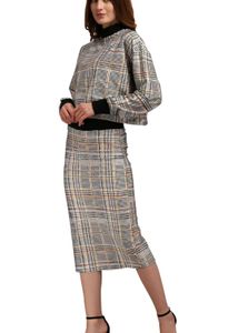 Chic Plaid Two-Piece Dress Set