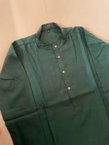 Men's dark green Kurta pyjama set