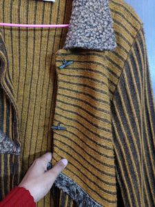 Unique Striped Textured Cardigan