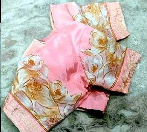 pink pure crape silk blouse