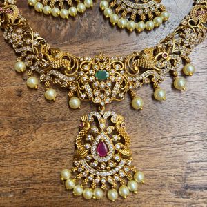 Exquisite Gold-Plated Necklace &amp; Earring Set