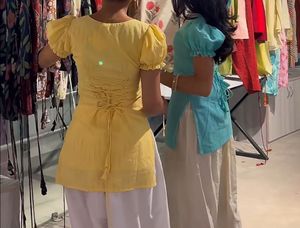 Desi puff sleeve short kurti