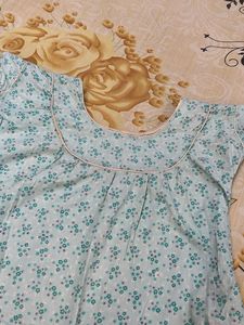 Comfortable Cotton Nighty Set - 2 Pcs