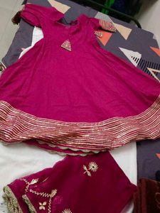 aachho  Pink &amp; GAnarkali  suit .. offers only