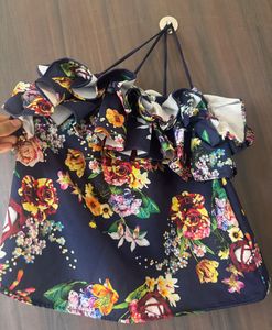 Floral Ruffle Top