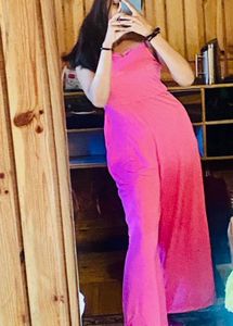 Vibrant Pink Wide-Leg Jumpsuit