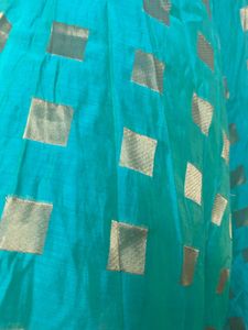 Green &amp; Gold Square Pattern Dress